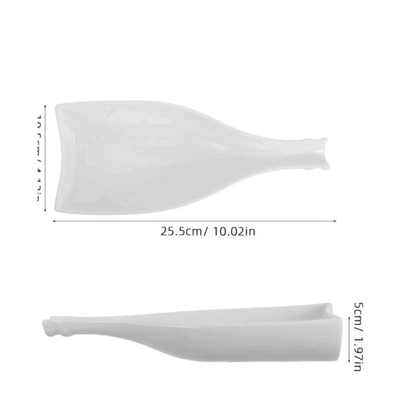 Unique Wine Bottle Shape Ceramic Serving Platter for Appetizers and Cold Dishes - Picture 7 of 9